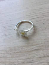 Flower-Rings Daisy Fashion Jewelry Adjustable Real-925-Sterling-Silver Korean Women 