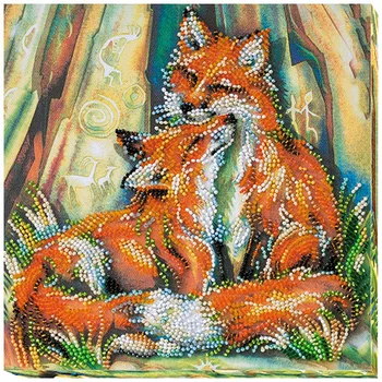 

Amv-016 set for embroidery with beads 'лисоньки' 20*20 cm