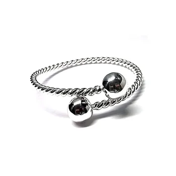 

Bracelet 925 Sterling silver m tonisa thick thread 60mm. Ball 14mm. [AB1152]