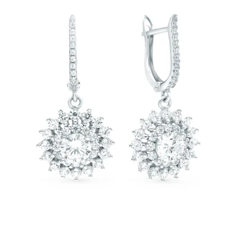 

Silver earrings with cubic zirconia sunlight sample 925