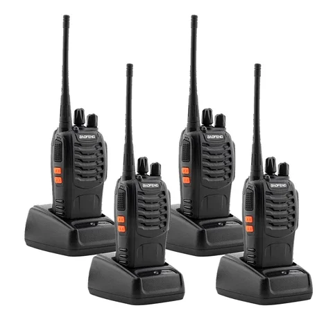 

WALKIE TALKIES | HANDHELD TWO WAY RADIOS BATTERY AND CHARGER BF888S BAOFENG -4 PCS
