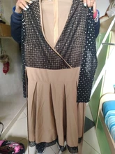 Woman Dress Stitching Mesh Spring Sequin Long-Sleeve Capucines Elegant Ladies Autumn