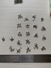 Unids/lote de 200 collares de pulsera, suministros de bricolaje, tapas de Clip de cuerda de cuero, Clip de punta, conectores de crimpado plegables para fabricación de joyas