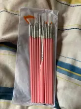 Nail-Brush-Set Manicure-Tools Painting Polish Drawing-Carving-Pen Acrylic-Gel Plastic-Handle