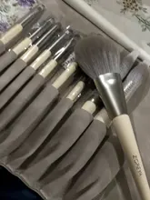 Zoreya marca pelo sintético suave sombra de ojos cepillo mango blanco mezcla rubor labio polvo resaltador maquillaje brochas Set 10 piezas