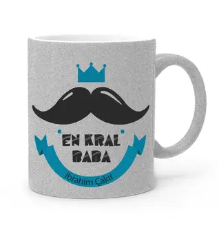 

Personalized Fathers Day Themed Silver Lurex Mug Cup 15-443