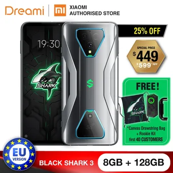 

EU Version Black Shark 3 5G 128GB Rom 8GB Ram ,5G Gaming phone [Newly Launch Promo] Smartphone Mobile blackshark3