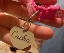 Collar personalizado para perro, etiqueta de identificación, grabado, Nombre de mascota para gato, cachorro, colgante, llavero, hueso, accesorios para mascotas
