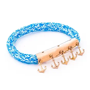 

BiggDesign AnemosS Anchor Detailed Rope Bracelet - Blue