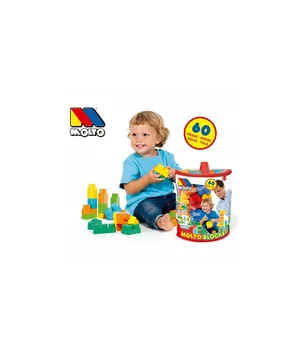 

Molto-bag with 60 building blocks