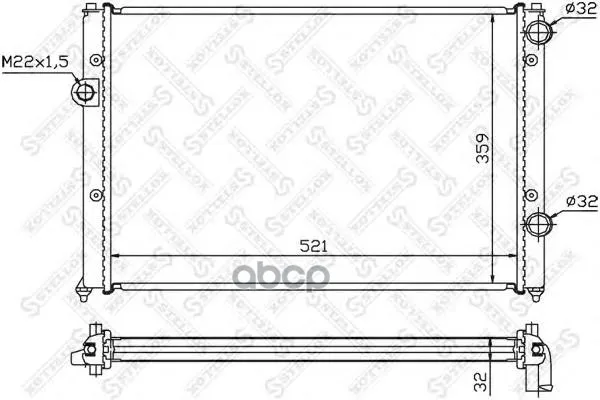 10-25010-Sx_радиатор Системы Охлаждения! Vw Passat 1.6i-2.0i/1.9tdi 93 Stellox 1025010sx Stellox арт. 1025010SX