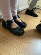 Zapatos de cuero para niñas, zapatos escolares de princesa para vestido de boda, sandalias de verano con lazo, moda coreana, color negro