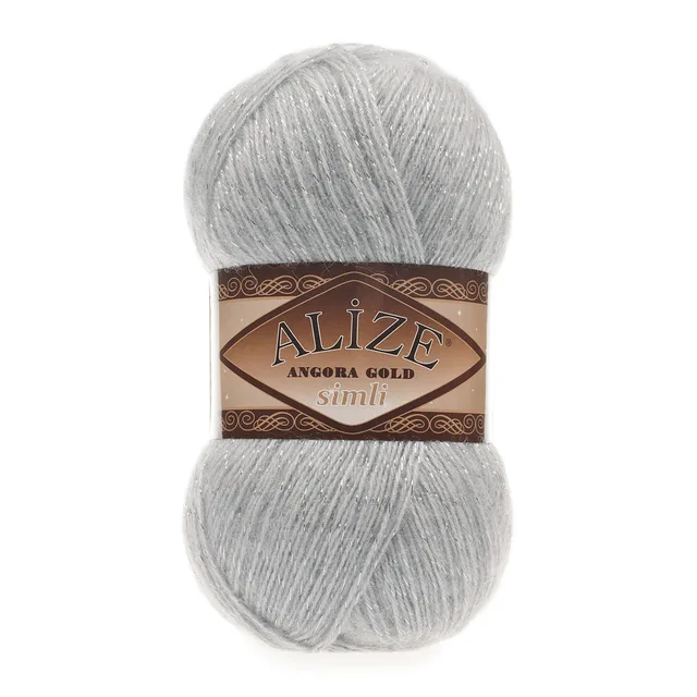 Alize Angora Gold Simli, Silvery, Knitting, Acrylic Yarn, Wool, Sweater Yarn, Crochet Yarn, Winter Yarn,n, Light Yarn, Lace 21