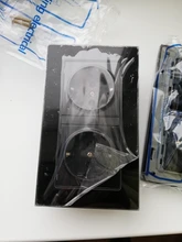 EU Standard Plug Glass-Panel Crystal Power-Socket Electrical Outlet Wall SRAN Multi-Way