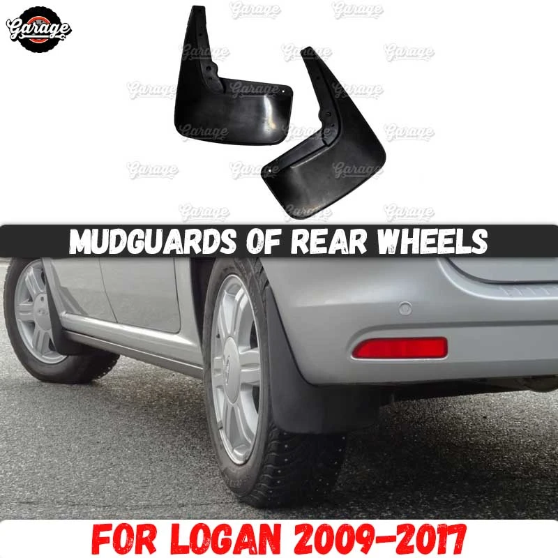 Guardabarros de ruedas traseras para Renault Logan 2017, accesorios de forma amplia, antisalpicaduras, estilo de coche|Guardabarros| - AliExpress
