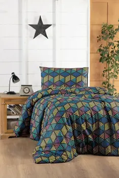 

BEYON BLUE PATTERNED SINGLE DUVET COVER SET USEFUL CHIC EYE BEAUTIFUL EYE-LIKE VARIOUS VARIOUS COLORFUL PATTERNS