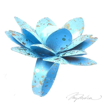 

Metal ring Lacquered FLORMETESM Turquoise Collection CROWN EXPIRED