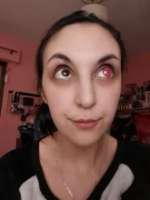 2 unids/par Rosa lentes accesorios de anime de lentes de contacto de Color lentes de Color ojo póngase en contacto con Lenases Yealry UYAAI Anime cosplay