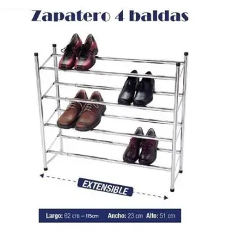 

SHOE METALLIC 4 SHELVES 18 PAIRS SHOE ORGANIZER SAVE SHOES METAL