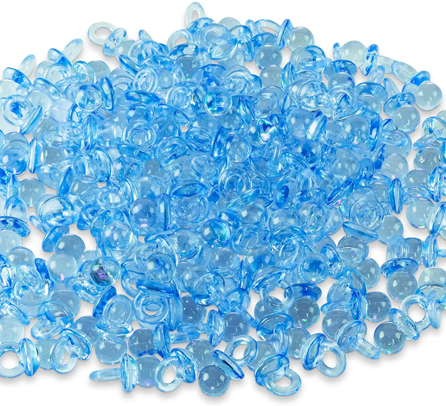 50 pezzi mini acrilico blu rosa ciuccio capezzolo genere rivela tavolo dispersione per baby shower bambini decorazioni per feste di compleanno  15