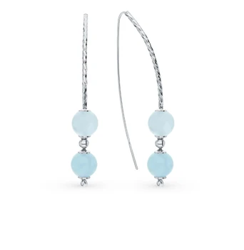 

Silver earrings with agate sunlight sample 925