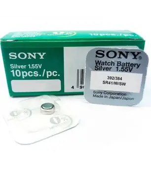 

Pilas de boton Sony bateria original Oxido de Plata SR41 en blister 5X Unidades