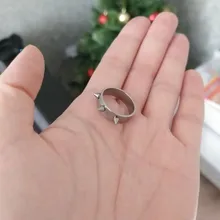 Anillo estilo Punk de acero inoxidable Para defensa propia, joyería de espinas Para Hombres y Mujeres, Joyas Para Hombres y Mujeres
