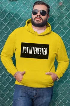 

Angemiel Wear Not İnterested Yellow Men 'S Hooded Sweatshirt