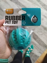 Pet Sof Juguetes para perros juguete pelota interactiva, divertida y elástica perro Juguete para perro de bola de la comida Extra-pelota de goma resistente