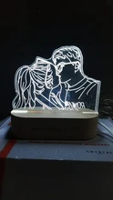 Night-Light Wooden-Base Christmas-Gift Photo-Customized Wedding DIY Holiday for USB 3D