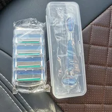 Máquina de afeitar Manual para hombre, cuchillas de afeitar de 5 capas con cuchillas reemplazables, Compatible con máquina Sa