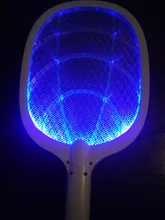 Raqueta antimosquitos eléctrica de 3000V, lámpara UV, USB, 1200mAh, recargable, para verano