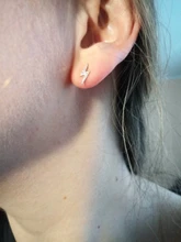 Pendientes de plata de ley 925 con forma de rayo para mujer, joyería Simple, accesorios