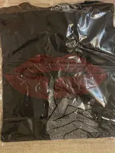 Black T-Shirts Short-Sleeve Trend-Tops Hot-Drilling Korean-Version Cotton Women Summer