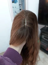 OneNonly-Peluca de cabello sintético largo degradado para mujer, pelo Natural resistente al calor, ondulado y suelto con flequillo, color marrón y Rubio, para Cosplay