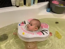 Círculo hinchable anillo para nadar para cuello, accesorios de natación infantil, anillo de tubo de bebé, boya de baño circular flotador de seguridad para cuello