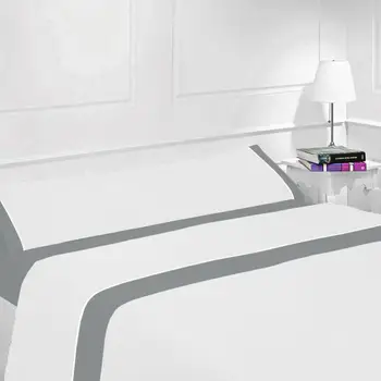 

Smooth White Sets of sheets and Grey compound by worktop, Fitted sheet and pillowcase