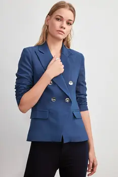

Trendyol Gold Button Coat TWOAW20CE0312