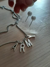 Pop Coreano de moda aleación Simple cartas ejército clavícula collar de cadena para las mujeres Vintage de Metal colgante de joyería al por mayor