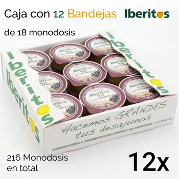 

IBERITOS-Cash Box 12 trays Pate a Pepper monodose 18x23g each tray-Cash Box 12 trays 18x23g Pepper