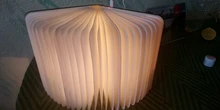 Table-Lamp Desk Led-Book Night-Light Wooden Magnetic Home-Decoration Foldable Creative