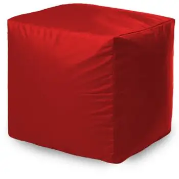 

External case Ottoman "cube", Oxford, Red