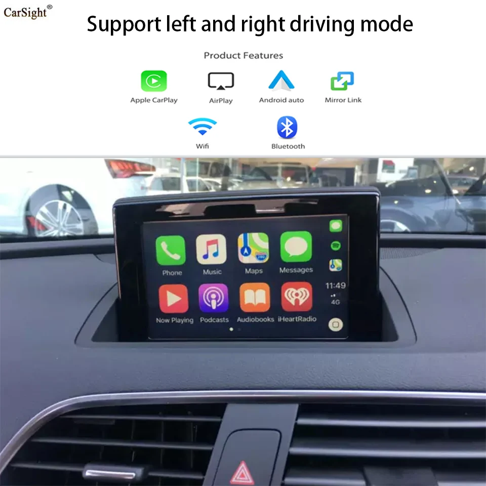 Автоматическая модернизация Apple CarPlay и Android для AUDI A1 3G MMI Basic Car Play Waze Google Wechat Siri