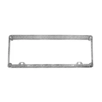 

EXT83117-fantasia Diamond chrome car license plate holder-