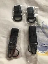 Molle Correa adjuntar clip de cinturón mochila al aire libre de la correa cierre Quickdraw mosquetón campamento agua percha de botella táctico Gancho de soporte