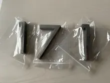 Placa gris moderna de 58mm para el número de la puerta del Hotel, pegatina de dígitos, letrero de placa de plástico ABS, 0123456789