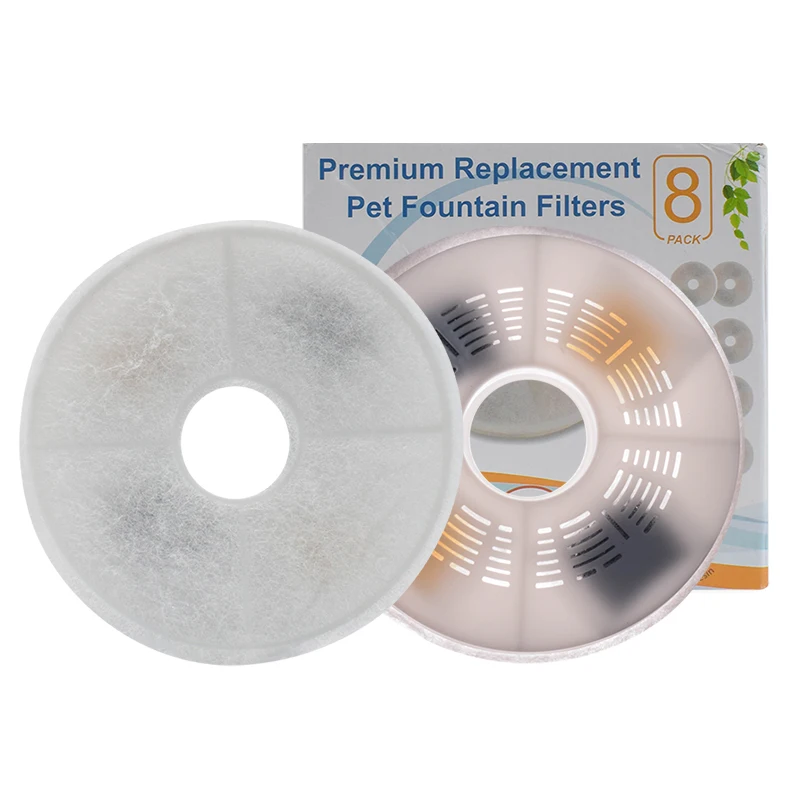8PCS Activated Carbon Filter For Catit Automatic 15cm Pet Drinking Fountain Filter Dog Kitten Water Drinking Fountain Pet Filter