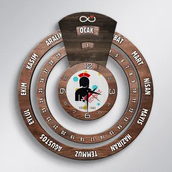 

Personalized Professional Nurse Infinite Mayan Calendar Wooden Wall Clock-3