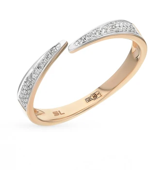 

Gold ring with diamonds sunlight sample 585