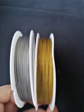 Alambre de acero inoxidable resistente, alambre para bisutería de cola de tigre para fabricación de joyas, 0,3/0,45/0,5/0,6mm, 1 rollo